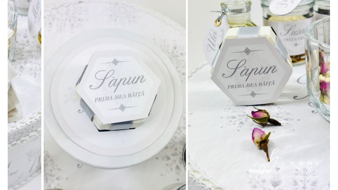 Set Prima Baita cu nasii dupa Botez pentru Băieți cu fulgi de nea 16